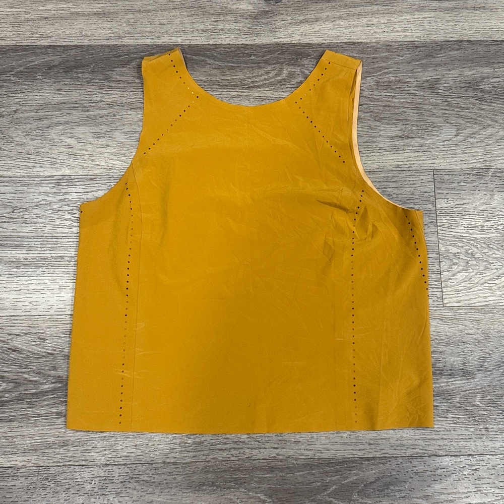Mustard Yellow Sleeveless Top Atheltic Oversized Tank Small